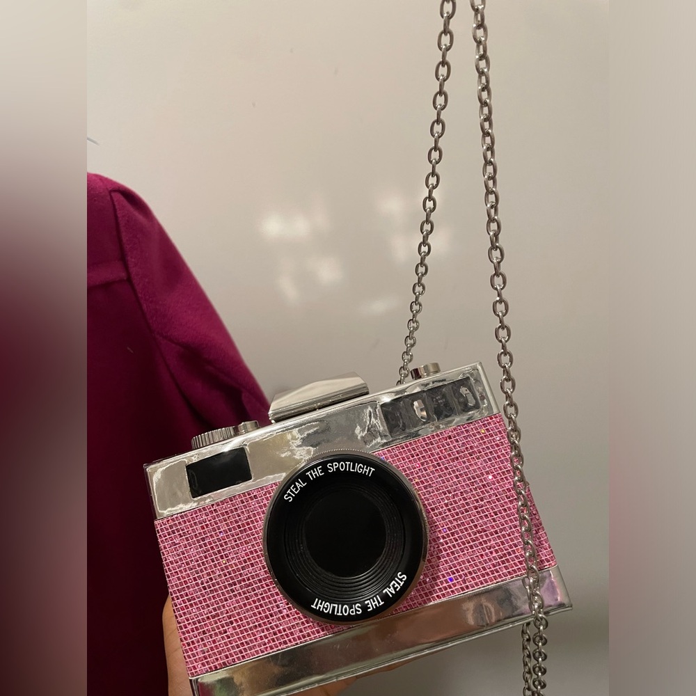 Camera sequin purse from ASOS